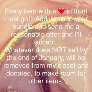 SALE, EVERYTHING WITH A ❤️ MUST GO!!!